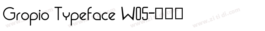 Gropio Typeface W05字体转换